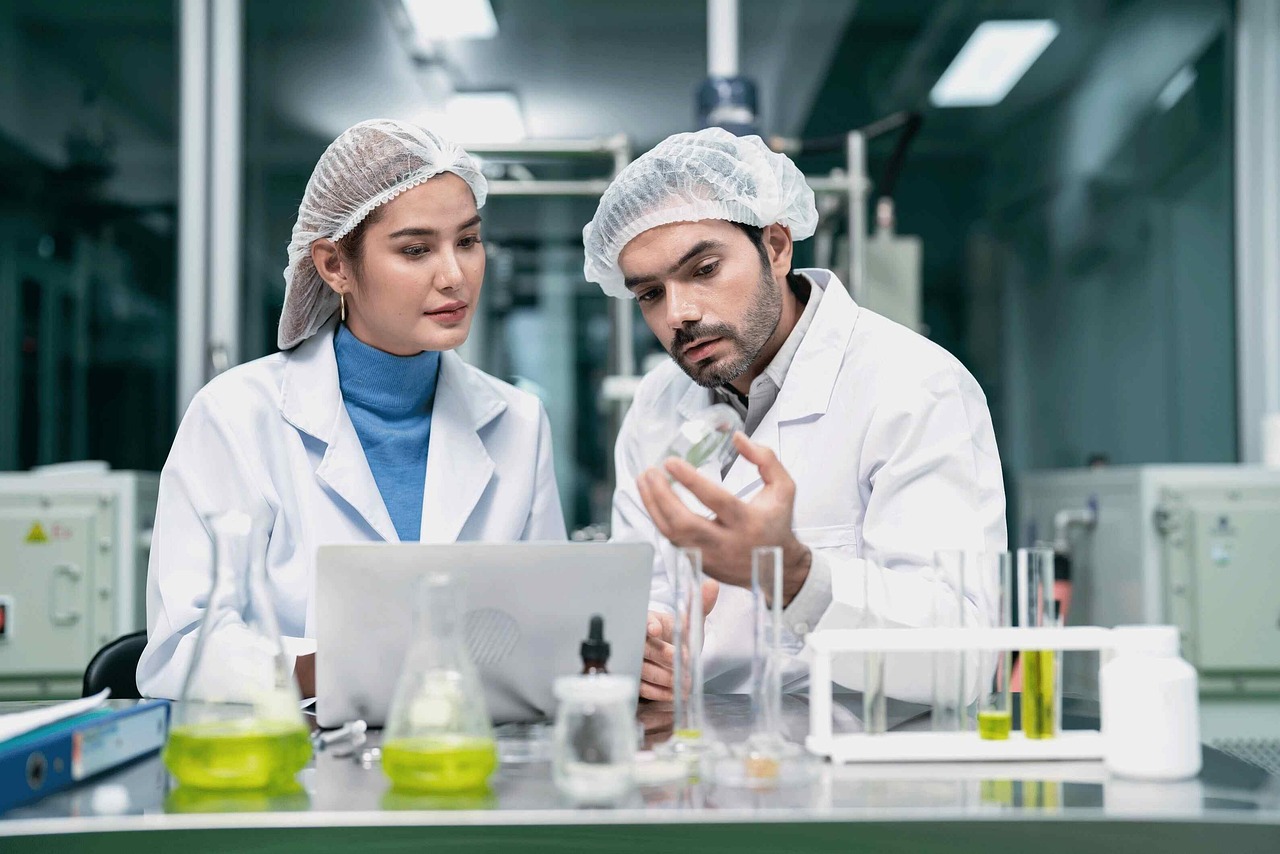 Laboratory team and instruments